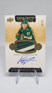 2023-24 THE CUP Kirill Kaprizov AUTO #25/25 Exquisite Collection Patch Game Used - Picture 1 of 2