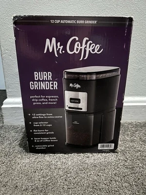 Molinillo de café automático Mr. Coffee con 18 molinillos personalizados plateado nuevo Foto 1 de 4