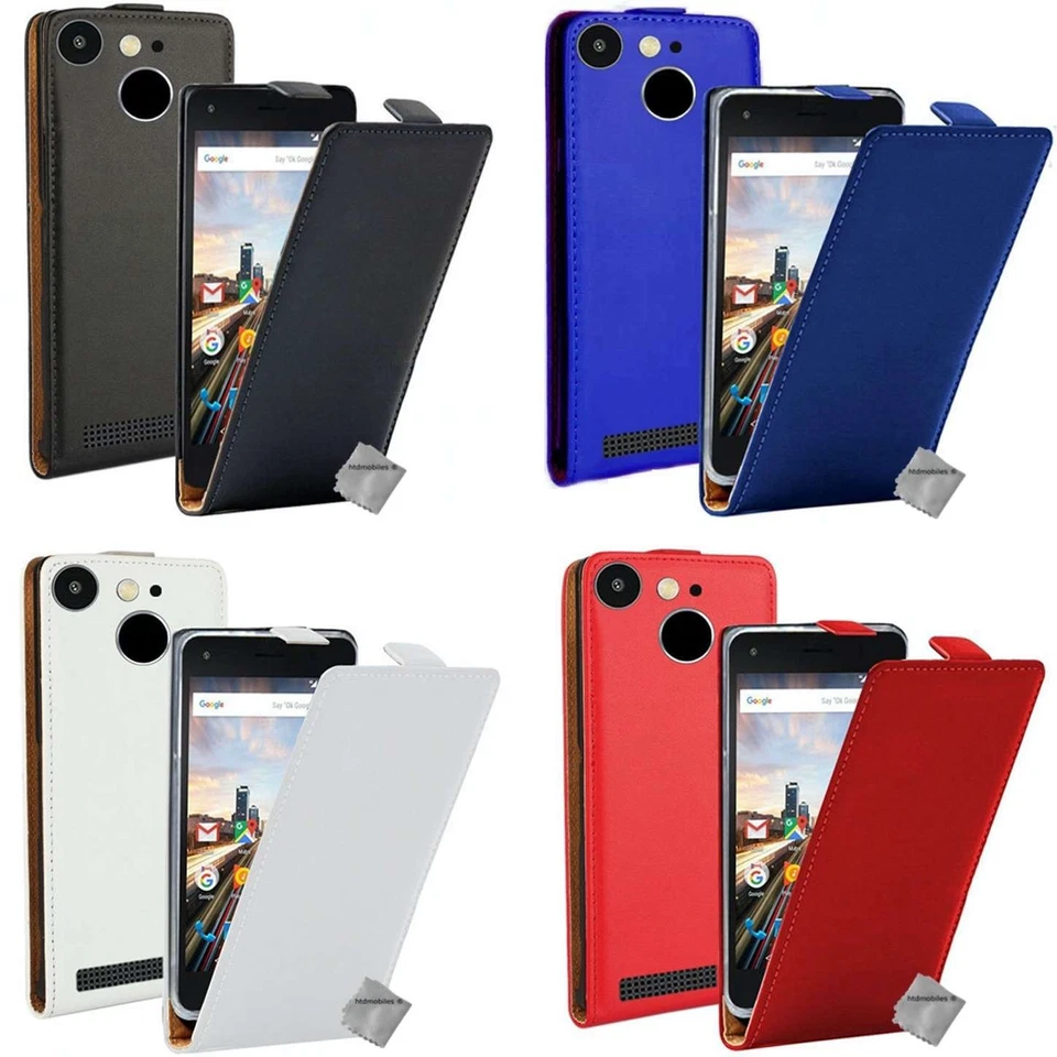 Housse etui coque pochette PU cuir fine pour Archos 50F Helium + film ecran - Photo 1/1