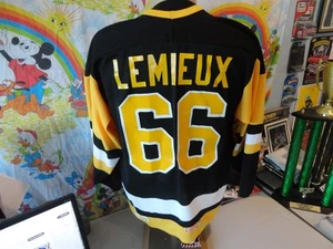 Vintage 90er Pittsburgh Penguins Mario Lemieux NHL Gerry Cosby Hockey Trikot Erwachsene M - Bild 1 von 9