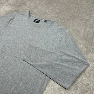 Cuts Clothing Shirt Mens 2XL Heathered Gray Curve-Hem Long Sleeve Casual Stretch - Picture 1 of 10