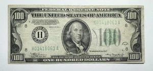 1934 A $100 Federal Reserve Note, St. Louis Green Seal - Picture 1 of 2