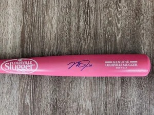 Mike Trout Signed Pink Louisville Slugger Bat LA Angels - Beckett  - Picture 1 of 6