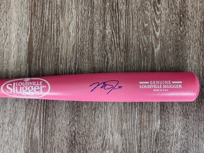 Mike Trout Signed Pink Louisville Slugger Bat LA Angels - Beckett  - Image 1 of 4