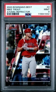 2020 Bowman's Best #2 Mike Trout Atomic Refractor PSA 9 - Picture 1 of 2