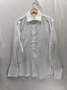 Brioni Made In Italy White French Cuff Dress Shirt Size-41/16 - Picture 1 of 9