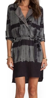 Anthropologie Antik Batik Rogers Black Grey Belted Military Dress, Large, 42 - Image 1 of 4