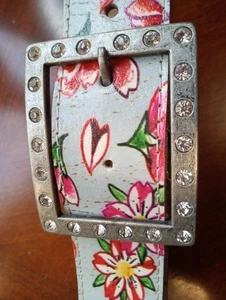 ED Hardy Koi Leder und Strass Y2k Gürtel Gr. Medium - Bild 1 von 7