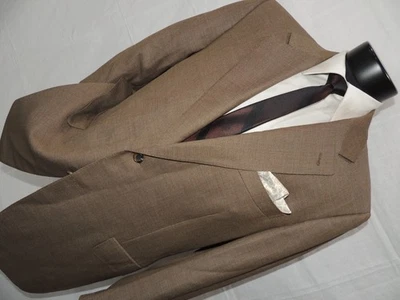 Abrigo Chaqueta Canali Hombre Clásico 2 Botones Sin Ventilación 100% Lana Super 120's 44 Regular Foto 1 de 4