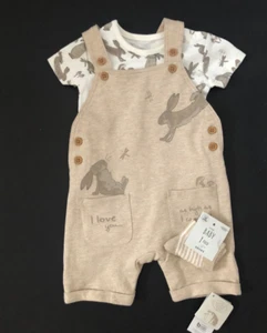 Baby Boys Guess How Much I Love You Dungaree Set 6/9 Months - Picture 1 of 4