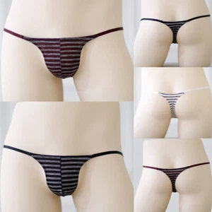 Mens G-String Thong Bulge Pouch Panties Micro Bikini T-back Underwear Briefs - Foto 1 di 14