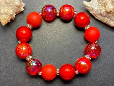 Armband Miracle Beads + div. Perlen Acryl  Gr. S-M Magic Beads #992-4 - Bild 1 von 2