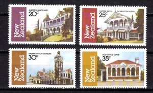 NEW ZEALAND #744-747 MNH ALBERTON FARMHOUSE, CACCIA BIRCH, RAILWAY STATION, P.O. - Picture 1 of 1