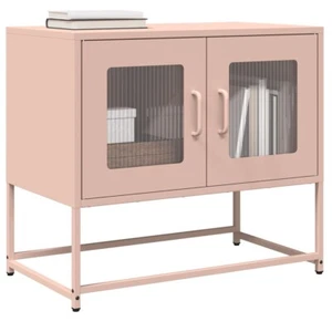 TV Cabinet Pink 68x39x60.5 cm Cold-rolled Steel - Picture 1 of 11