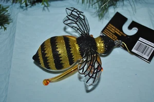 NUEVO ROBERT STANLEY BUMBLE BEE Navidad Adorno de Vidrio 2023 Brillo - Imagen 1 de 7