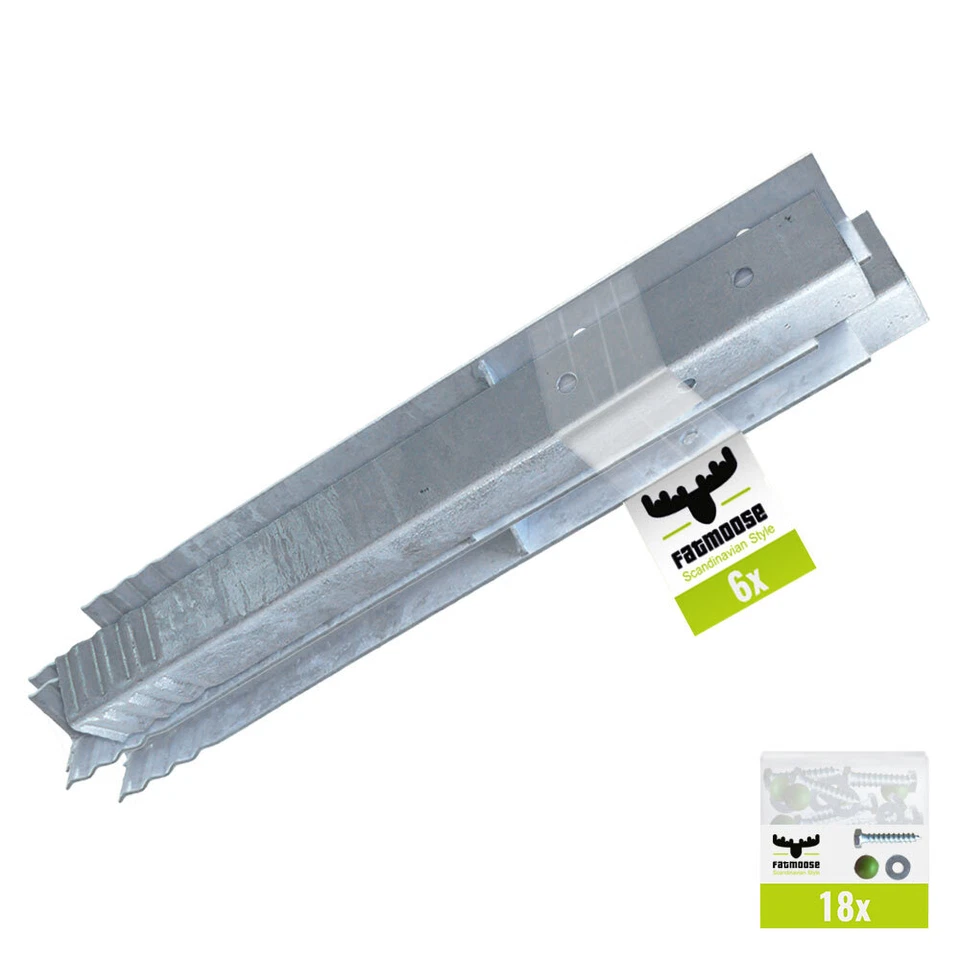 FATMOOSE SolidRoot Winkelanker 6er Set Spielturm Befestigungsanker Erdanker