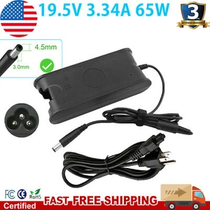 65W For Dell Inspiron 15 4.5mm Tip 19.5V 3.34A AC Adapter Charger Power Supply  - Picture 1 of 9