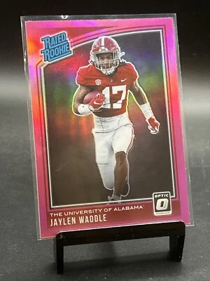 2021 Panini Chronicles Draft Picks Jaylen Waddle Optic Pink Rated Rookie RC #207 - Image 1 of 2