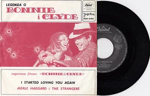 MERLE HAGGARD THE STRANGERS THE LEGEND OF BONNIE.. 1968 RECORD YUGOSLAVIA 7' PS - Picture 1 of 2