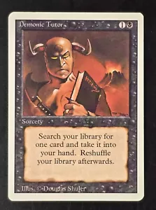 Demonic Tutor MTG Revised CLEAN Authentic TCG Ships FAST~! - Picture 1 of 10