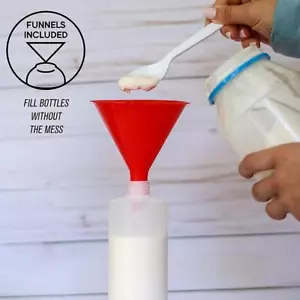 4 PIEZAS Juego de embudos de plástico rojo de diferentes tamaños Cocina Jardín Limpio a Fácil Aceite X3U9 - Imagen 1 de 12