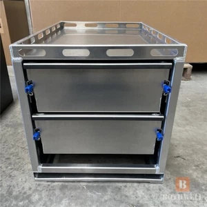 Aluminium 2-Drawer Unit Toolbox Tool Storage - Alloy - Picture 1 of 8