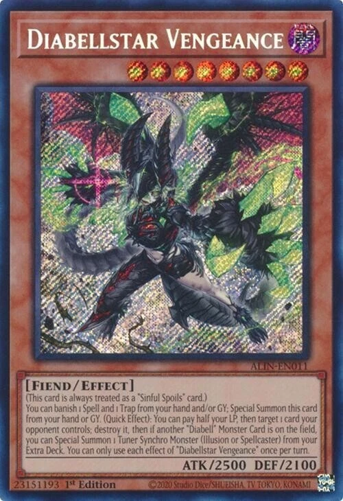 Diabellstar Vengeance (ALIN-EN011) - Secret Rare - 1st Edition - Image 1 of 1