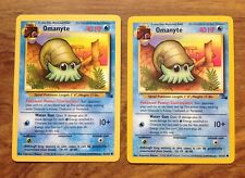 2 x Omanyte Fossil 52/62 Pokemon Card. Free UK Postage