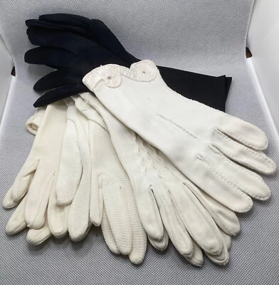 Guantes informales y de vestir vintage años 60 para dama (lote de 5 pares) con caja Foto 1 de 4