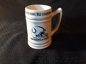 Super Bowl XLI Champions Indianapolis Colts Stein Mug Peyton Manning - Picture 1 of 3