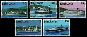 St. Lucia 1980 - Mi-Nr. Lot ex 502-513 X ** - MNH - 5 Werte - Schiffe / Ships - Bild 1 von 1