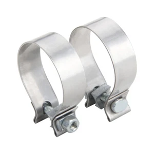 Abrazadera de escape de banda de acero inoxidable de 3" tipo hebilla de 2 piezas potente 304 - Imagen 1 de 4