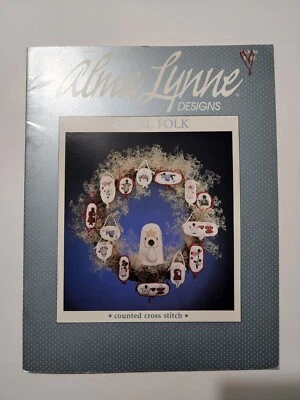 Alma Lynne Designs Angel Folk Counted Cross-stitch Pattern Chart Booklet ALX-45 - Image 1 of 4