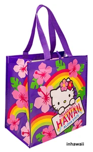 HELLO KITTY Hawaii plumeria reusable shopping/tote bag NEW! - Picture 1 of 1