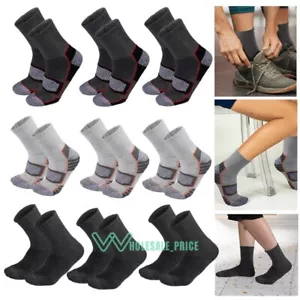 3 Pairs Mens Womens Ankle Quarter Socks Sport Casual Hiking Cotton Socks S/M/L - Picture 1 of 60