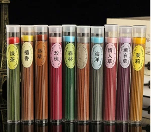 50 Sticks Incense Burner Natural Sandalwood Aroma Vanilla Rose Air Freshener - Picture 1 of 14