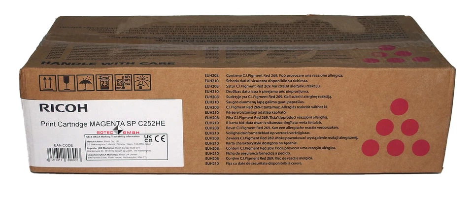 Ricoh Toner Print Cartridge Magenta SP C252 HE 407718 - Bild 1 von 1