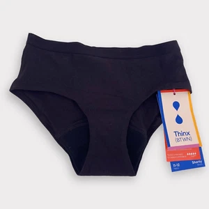 THINX (BTWN) Tidal Wave Black Super Absorbency Period Shorty Panties Size 11-12Y - Picture 1 of 10