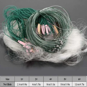 25m 3 Layers Portable Fish Net Monofilament Fishing Fish Gill Net w/ Float L7J4 - Picture 1 of 14