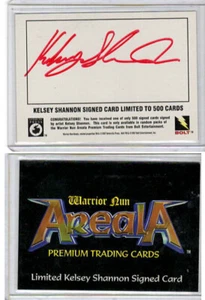 WARRIOR NUN AREALA - Pack-pulled Kelsey Shannon Autograph Card - limited to 500 - Picture 1 of 1