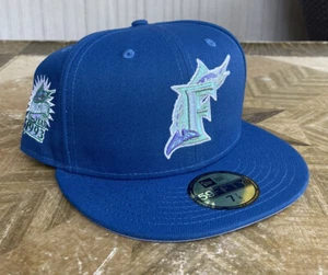 New Era Florida Marlins Fitted Hat 1993 Inaugural Patch Size 7 7/8 Hat Club - Picture 1 of 5