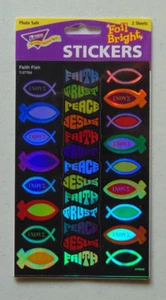 60 christliche Aufkleber, Glaube Fisch Ichthus (1 Pkg-2 Stickerbögen) Scrapbooking - Bild 1 von 2