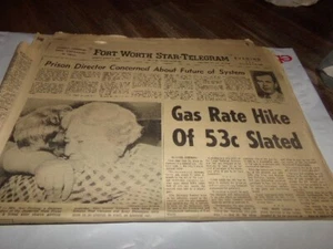 Vintage Fort Worth Telegram Huntsville Prison 11 day Standoff Roger Staubach 74 - Picture 1 of 17