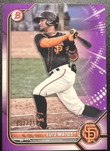 Bowman 2022 - Prospects Purple Border #BP-55 Luis Matos 032/250 (RC) - Imagen 1 de 6
