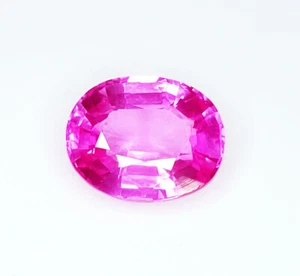 Gemas transparentes de piedra preciosa suelta de corte ovalado de zafiro rosa natural de 5,62 quilates - Imagen 1 de 10