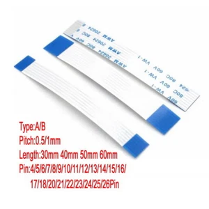 100Pcs 4/5/6/7/8/9/10/11/12/13/14/15/16 Pin FFC Flat Flexible Cable 3/4/5/6cm - Picture 1 of 5