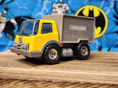 "Camión de caja contenedor ARCO PLAY WHEELS TUF AMARILLO 3,5"" LONGITUD JUGUETE puertas traseras" Foto 1 de 4