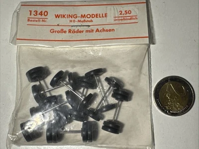 M415 Wiking Große Räder mit Achsen 1340 10 Stk. 1:87 H0 Ovp ungeöffnet ALT - Bild 1 von 4