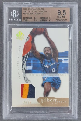 2005-06 SP Authentic Gilbert Arenas Sp Limited Patch Warm-Up /25 #89 BGS 9.5 - Image 1 of 2