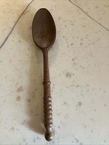 Antique Turned Spindle Wooden Spoon - Picture 1 of 6